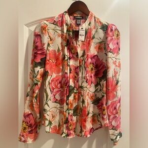 Women’s Express floral print long sleeve top size XS